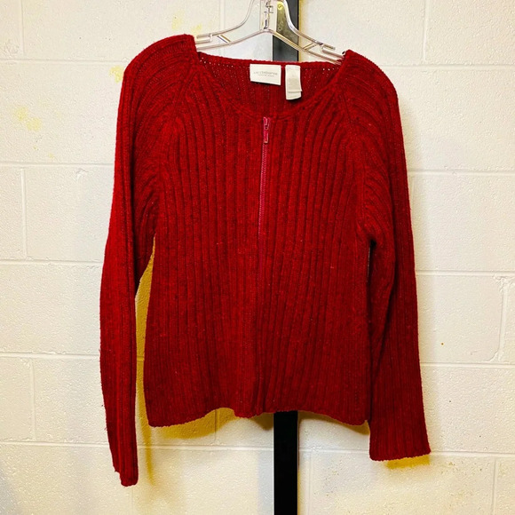 Liz Claiborne Zip Up Sweater sz Large - Picture 1 of 7